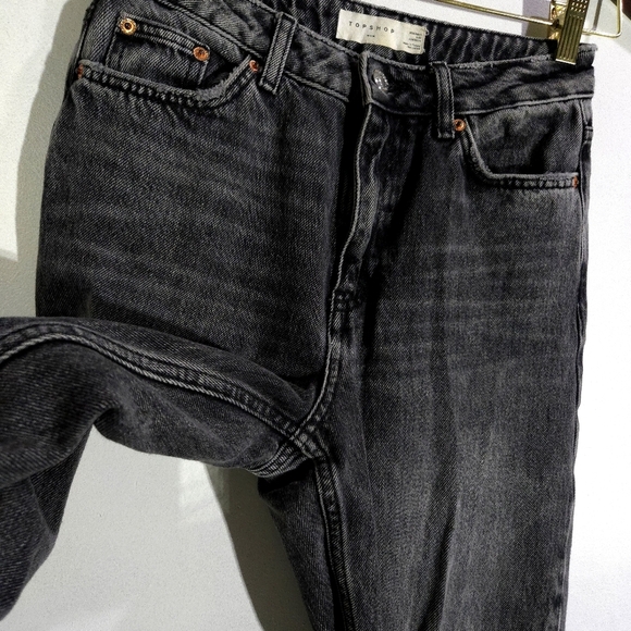 Topshop | Classic Black Women's Mom Jeans - Picture 4 of 10